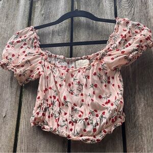 Floral Puff Rahi Cali Crop Top